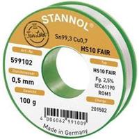 stannol HS10-Fair Lötzinn Spule Sn99.3Cu0.7 100g 0.5mm