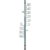 Buitenthermometer metaal zilverkleurig 41 cm