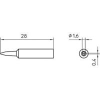 Weller XNT A Soldeerpunt Beitelvorm Grootte soldeerpunt 1.6 mm Lengte soldeerpunt: 28 mm Inhoud: 1 stuk(s)