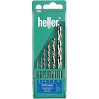 Heller HSS Metaal-spiraalboorset 6-delig 2 mm, 3 mm, 4 mm, 5 mm, 6 mm, 8 mm kobalt DIN 338 Cilinderschacht 1 set