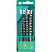 Heller 17744 3 Carbide Steen-spiraalboor set 4-delig 5 mm, 6 mm, 8 mm, 10 mm Cilinderschacht 1 set