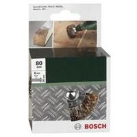 Houtstructuurborstel voor boormachines - geribbelde draad, vermessingd, 80 mm Bosch 2609256541
