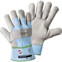 Rindnarbenleder-Handschuhe GRANIT grau / hellblau, VE 12 Paar Größe 10 (XL)
