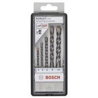 Bosch 2607010524 Carbide Beton-spiraalboren set 5-delig 4 mm, 5 mm, 6 mm, 8 mm, 10 mm Cilinderschacht 1 set