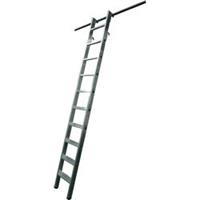 KRAUSE Stufen-Regalleiter einhängbar, 2 Paar Einhängehaken 10 Stufen