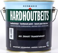 Hermadix Hardhoutbeits 465 zwart transparant 2500 ml