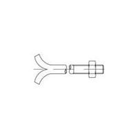 toolcraft Fundatie einden M12 100 mm Buitenzeskant (inbus) DIN 529 Staal galvanisch verzinkt 25 stuks