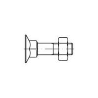 toolcraft Verzonken schroeven met vierkante hals M8 55 mm Buitenzeskant (inbus) DIN 605 Staal 200 stuks