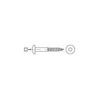 toolcraft Halbrund-Holzschrauben 8mm 70mm Innensechskant Stahl galvanisch verzinkt 50St.