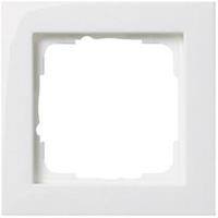GIRA 021129 - Cover frame 1-fold unbreakable, pure white glossy, 021129
