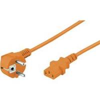 Wentronic 3m Power cable 3m Oranje electriciteitssnoer
