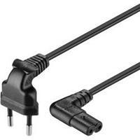 GOOBAY Power cable 0.3 m, black Euro plug (Type C CEE 7/16) > Device jack C7