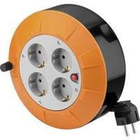 GOOBAY Cable reel with cable run with 4x protective contact sockets and surge