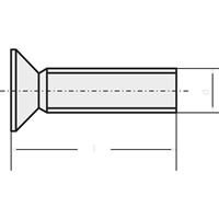 toolcraft 839910 Verzonken schroeven M2.5 8 mm T DIN 965 RVS A2 20 stuk(s)