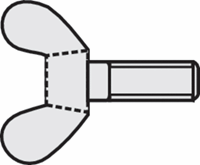 toolcraft Vleugelschroeven M5 16 mm DIN 316 Staal verzinkt 10 stuks