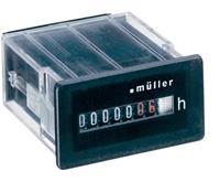 Müller BW3018 Bedrijfsurenteller Roltelwerk, Paneelinbouw, Inbouwmaten 50 x 25 mm, 7-cijferig, 230 V/50 - 60 Hz Hz