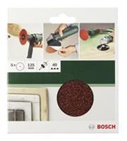Schuurpapier voor schuurschijf ongeperforeerd Korrelgrootte 80 (Ãƒ) 125 mm Bosch 2609256B50 5 stuks