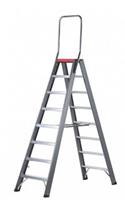 Altrex Alu-Stufenstehleiter beidseitig begehbar 2 x 8 Stufen, Arbeitshöhe 3900 mm