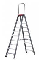 Altrex Alu-Stufenstehleiter beidseitig begehbar 2 x 10 Stufen, Arbeitshöhe 4350 mm