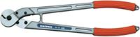 Knipex 95 81 600 Draadkabelschaar Geschikt voor (striptechniek) Alu- en koperkabel, een- en meerdraads 16 mm 150 mm² 0