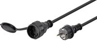 Power cable 25 m, black - Safety socket (Type f, cee 7/4) Safety plug (Type f, cee 7/4) (44841) - Goobay