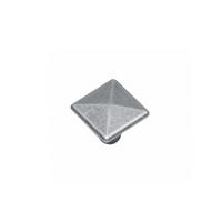 intersteel Meubelknop vierkant 26 mm oud grijs