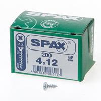 SPAX - Universalschraube SeKo St znblk Vollgewinde Kreuzschlitz Z 2, 4x12mm