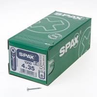 Spax Spaanplaatschroef platverzonken kop verzinkt pozidriv 4.0x35mm (per 1000 stuks)