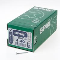 Spax Spaanplaatschroef platverzonken kop verzinkt pozidriv 4.0x40mm (per 1000 stuks)