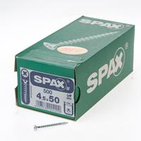 Spax Spaanplaatschroef platverzonken kop verzinkt pozidriv 4.5x50mm (per 500 stuks)