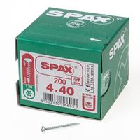 Spax Spaanplaatschroef cilinderkop verzinkt T-Star T20 4.0x40mm (per 200 stuks)