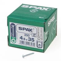 SPAX - Universalschraube, 4,5 x 35mm, 200 Stück, Senkkopf, T-STAR plus, 4CUT, V