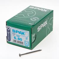 Spax Spaanplaatschroef platverzonken kop RVS pozidriv 6.0x80mm (per 100 stuks)