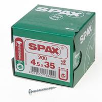 Spax Spaanplaatschroef cilinderkop verzinkt T-Star T20 4.5x35mm (per 200 stuks)
