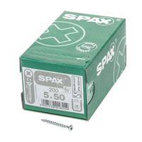 Spax Spaanplaatschroef lenskop verzinkt pozidriv 5.0x50mm (per 2000 stuks)