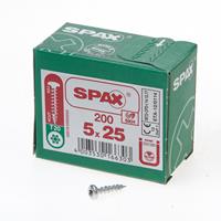 Spax Spaanplaatschroef cilinderkop verzinkt T-Star T20 5.0x25mm (per 200 stuks)