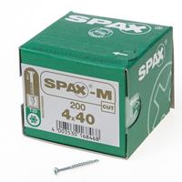 Spax m MDF Spaanplaatschroef met boorpunt verzinkt T-Star T20 deeldraad 4.0x40mm (per 200 stuks)