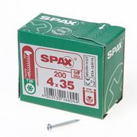 Spax Spaanplaatschroef cilinderkop verzinkt T-Star T20 4.0x35mm (per 200 stuks)