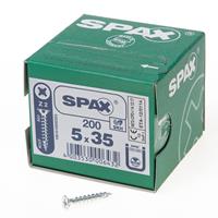 Spax Spaanplaatschroef platverzonken kop verzinkt pozidriv 5.0x35mm (per 200 stuks)