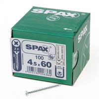 SPAX - Universalschraube SeKo St znblk Vollgewinde Kreuzschlitz Z 2, 4,5x60mm
