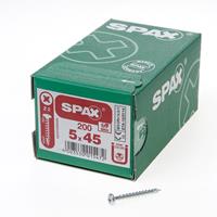 SPAX Halbrundkopf 5.0x 45 Vollgewinde Pozidriv 2 Wirox-Silber mit Bewertung