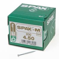 Spax m MDF Spaanplaatschroef met boorpunt verzinkt T-Star T20 deeldraad 4.0x50mm (per 200 stuks)