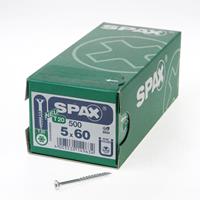 Spax Spaanplaatschroef platverzonken kop verzinkt T-Star T20 5.0x60mm (per 500 stuks)