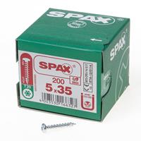 Spax Spaanplaatschroef cilinderkop verzinkt T-Star T20 5.0x35mm (per 200 stuks)