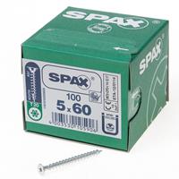 Spax Senkkopf, T-Star Plus, Vollgewinde 5,0 x 60 mm, 100 Stück