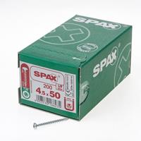 Spax Spaanplaatschroef cilinderkop verzinkt T-Star T20 4.5x50mm (per 200 stuks)