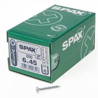Spax Spaanplaatschroef platverzonken kop verzinkt pozidriv 6.0x45mm (per 200 stuks)