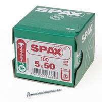 Spax Spaanplaatschroef cilinderkop verzinkt T-Star T20 5.0x50mm (per 100 stuks)