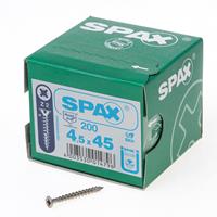 SPAX - Universalschraube SeKo ER A2 blk Vollgewinde Kreuzschlitz Z 2, 4,5x45mm