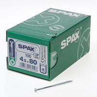 SPAX - Universalschraube, 4,5 x 80mm, 100 Stück, Senkkopf, T-STAR plus, 4CUT, T